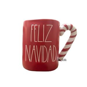 Rae Dunn Feliz Navidad Candy cane coffee cup